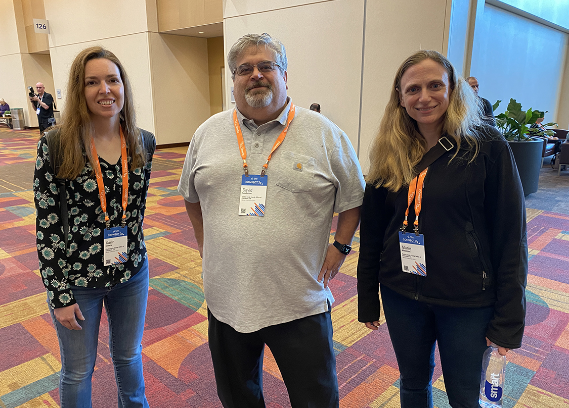 A team from California’s Contra Costa County Office of Education, Karin Critoria, David Sanderson, and Marie Middleton, users of Enterprise ERP, powered by Munis.