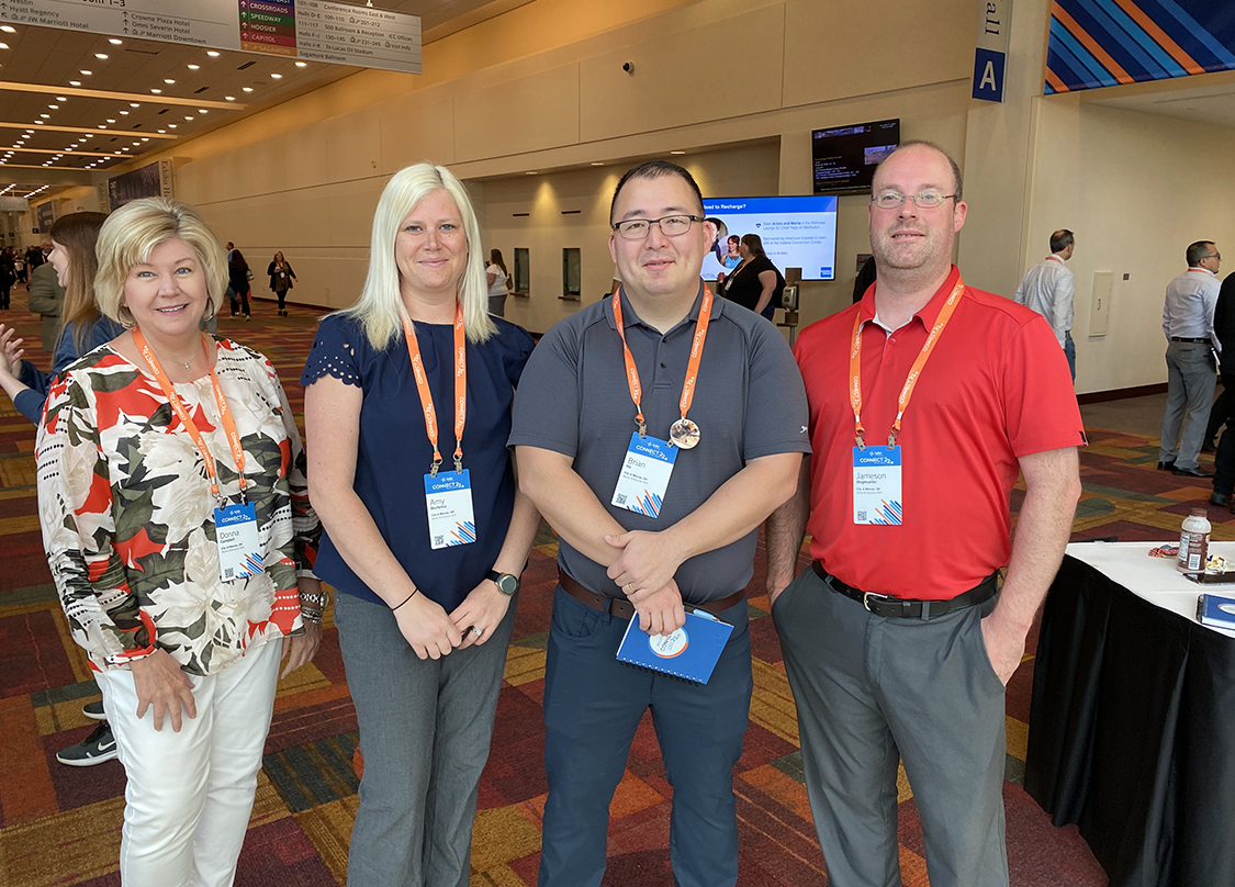 From the city of Monroe, Ohio, the team of Donna Campbell, Amy Deufemia, Brian Ha, and Jameson Diegmueller, took the “divide and conquer” approach to Connect sessions.
