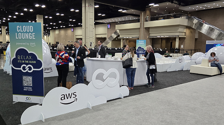 Treats and relaxation at the AWS Cloud Lounge