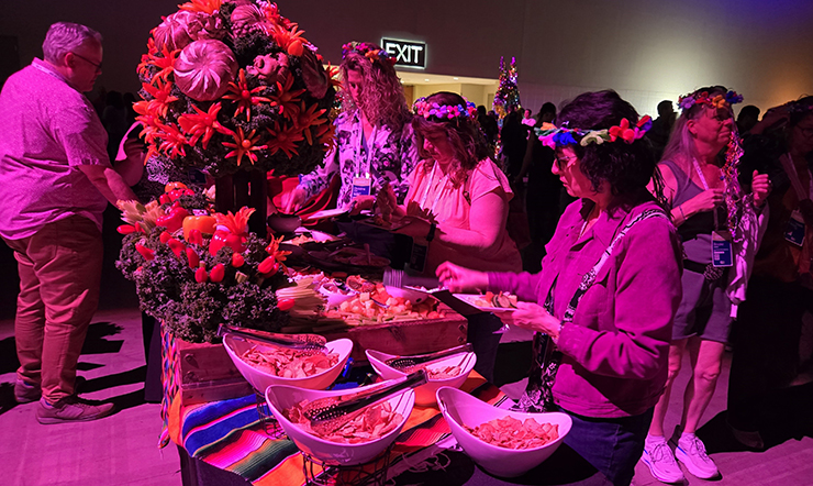 Flower crowns and festive food at the Client Appreciation Event
