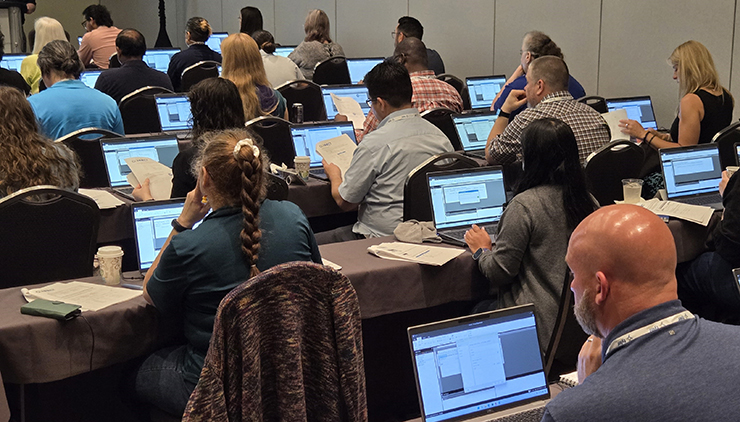 Participants in one of many hands-on labs
