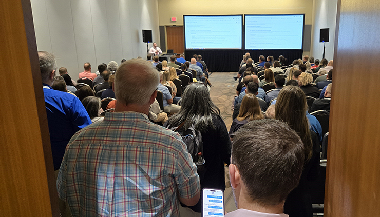 Standing room only at “Decision Engine, AI, GIS: Get the Most Out of These with Civic Access”