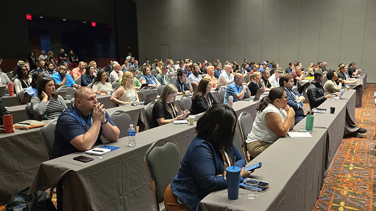 Attendees at a learning session