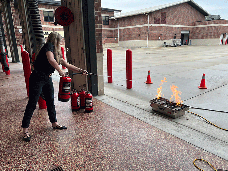 fire safety demonstration with trainer part two