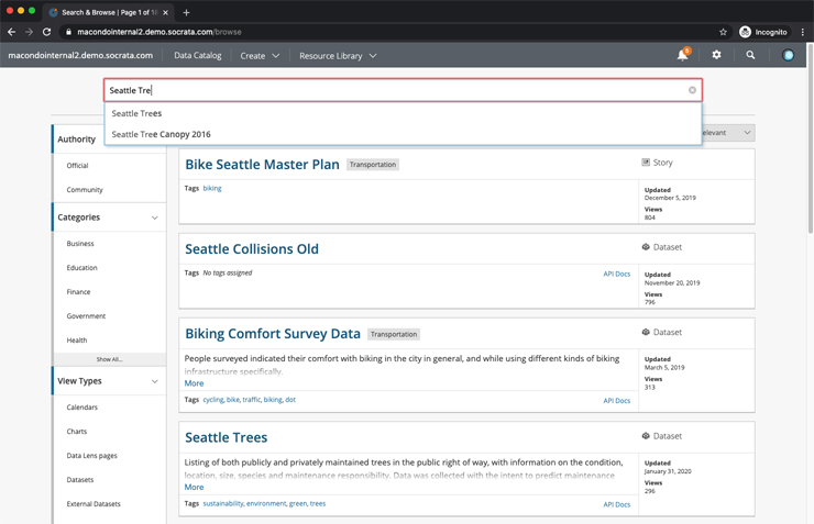 Socrata Connected Government Cloud