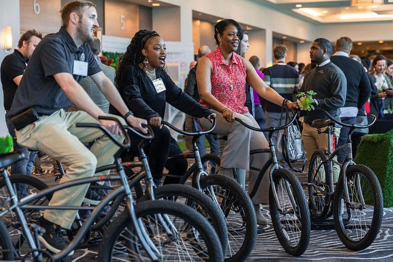 Giving-Back-Bike-Simulator-at-Conference